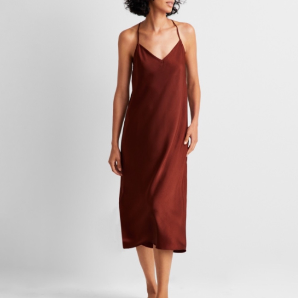 State of Day Women's Sleeveless Crepe De Chine Nightgown, Size XL NWT